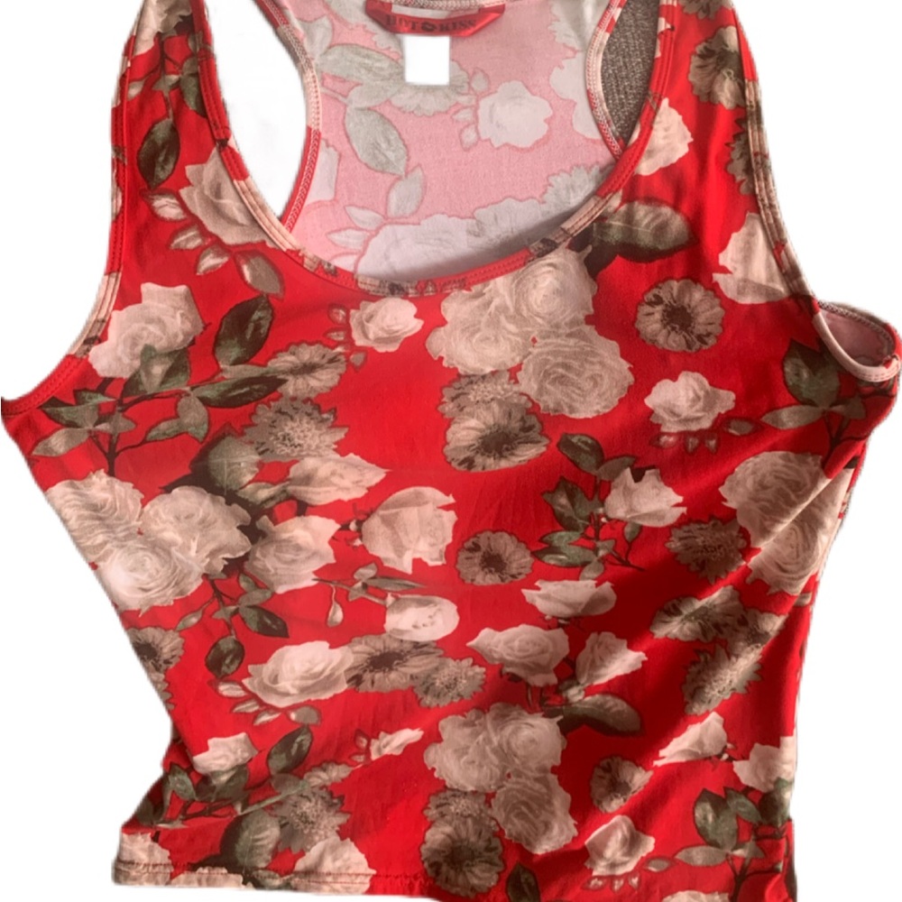 Pre Owned Women’s Hot Kiss Tank Top Floral Sz XL Fashionable Comfort Style